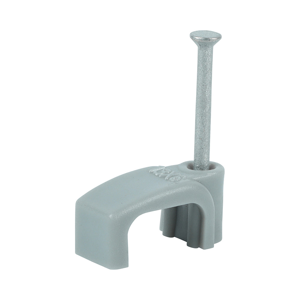 Flat Twin&Earth Cable Clip GRY - To fit 4.0mm | Box of 100