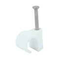 Round Cable Clip White - To fit 11.0mm | Box of 100