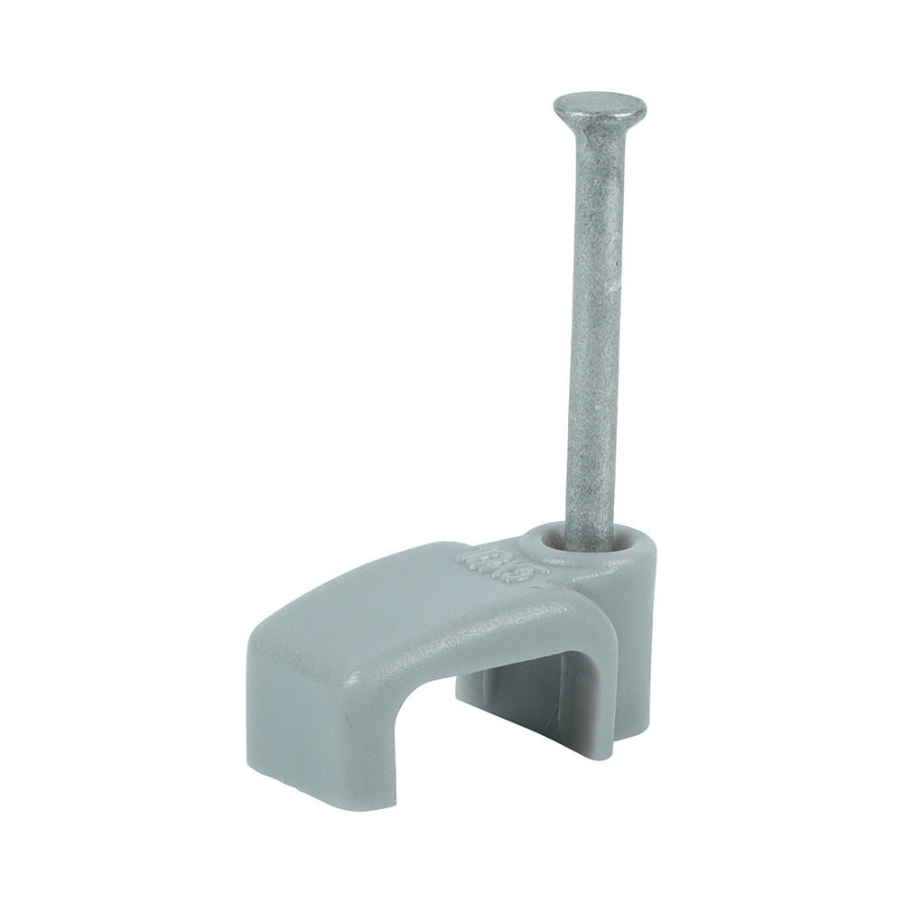 Flat Twin&Earth Cable Clip GRY - To fit 2.5mm | Box of 100