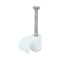 Round Cable Clip White - To fit 6.0mm | Box of 100