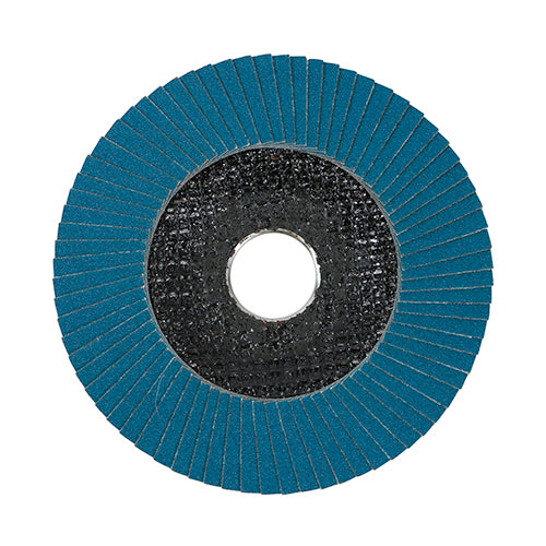 Timco Set of Flap Discs - Zirconium - Type 29 Conical - P120 Grit - 115 x 22.23 (Pack of 10)