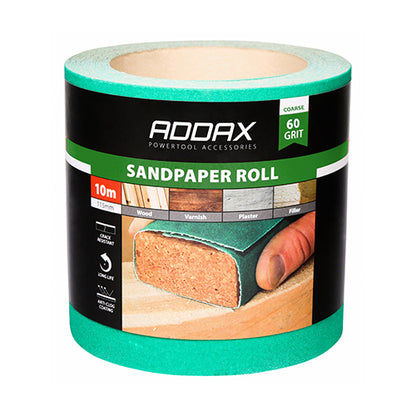 Sandpaper Roll - 60 Grit - Green - 115mm x 10m