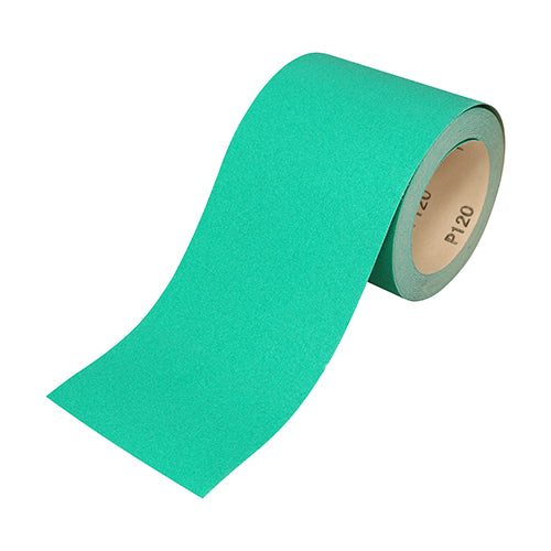 Sandpaper Roll - 120 Grit - Green - 115mm x 10m