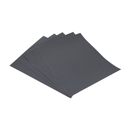 Wet & Dry Sanding Sheets - 1200 Grit - Black - 230 x 280mm - Pack of 5