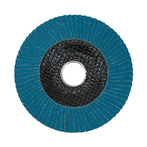 Timco Set of Flap Discs - Zirconium - Type 29 Conical - P80 Grit - 115 x 22.23 (Pack of 10)