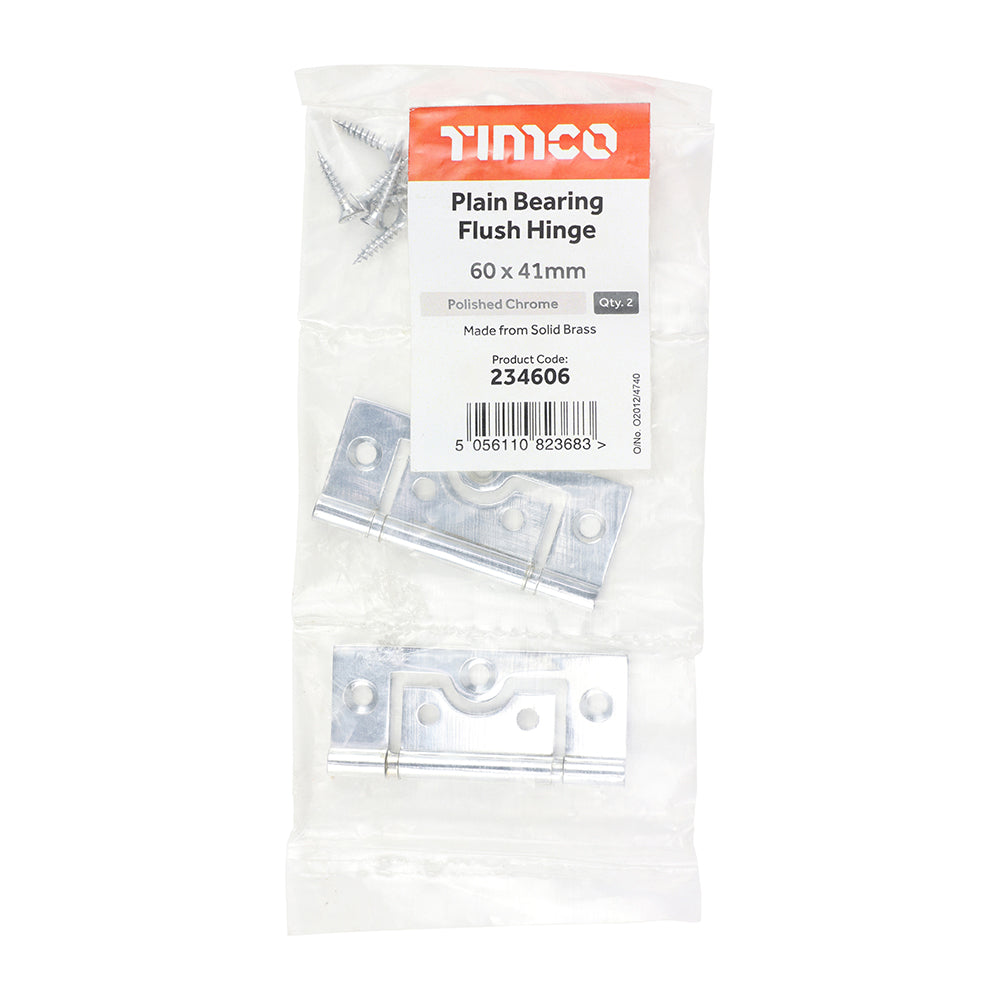 Plain Bearing Flush Hinge PC - 60 x 41 | Bag of 2