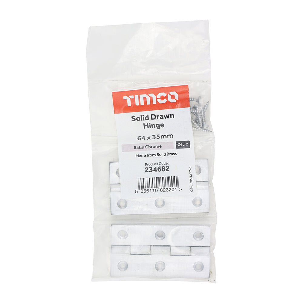 Solid Drawn Hinge SC - 64 x 35 | Bag of 2