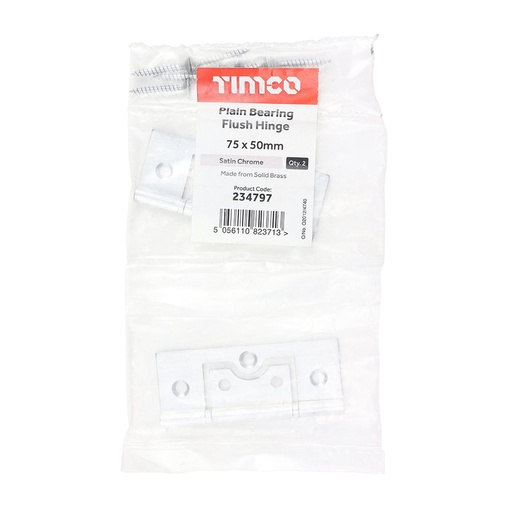 Plain Bearing Flush Hinge SC - 75 x 50 | Bag of 2