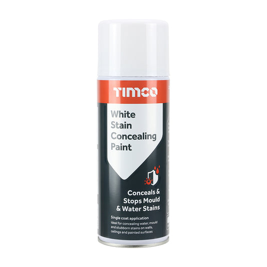 Timco White Stain Concealing Paint 400ml