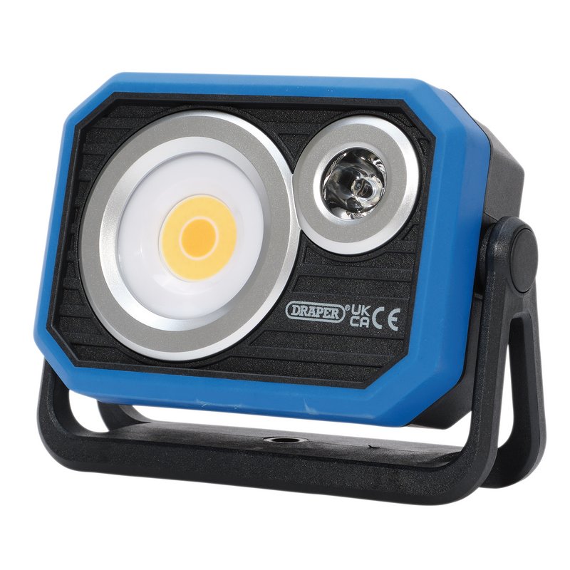 COB XPG Rechargeable Work Light and Powerbank, 10W, 1000 Lumens, USB-C Cable Supplied Draper Tools