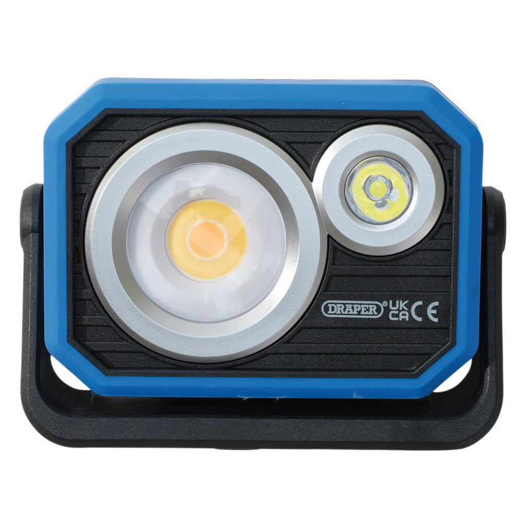 COB XPG Rechargeable Work Light and Powerbank, 10W, 1000 Lumens, USB-C Cable Supplied Draper Tools