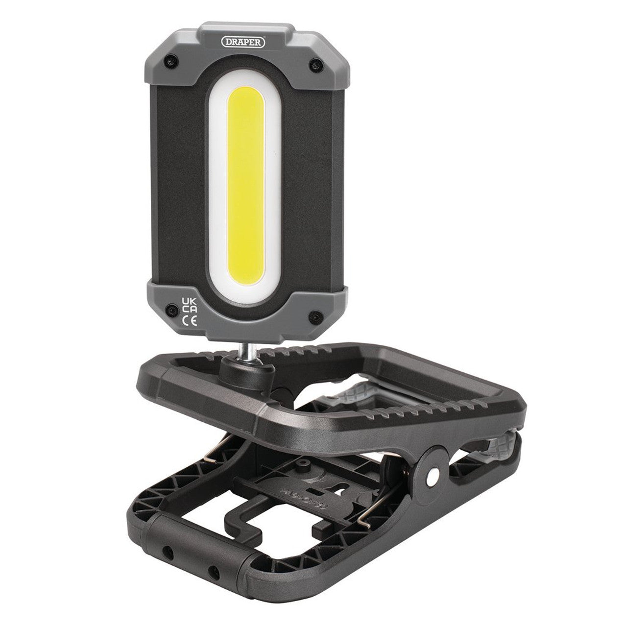 Draper COB LED Rechargeable Work Light and Power Bank with Clamp, 10W, 1000 Lumens Tanat Supplies
