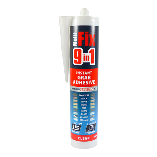 9 in 1 Instant Grab Adhesive - Clear - Size 290ml - Colour Crystal Clear