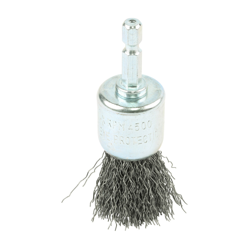 Timco Drill End Brush - Crimped Steel Wire Timco