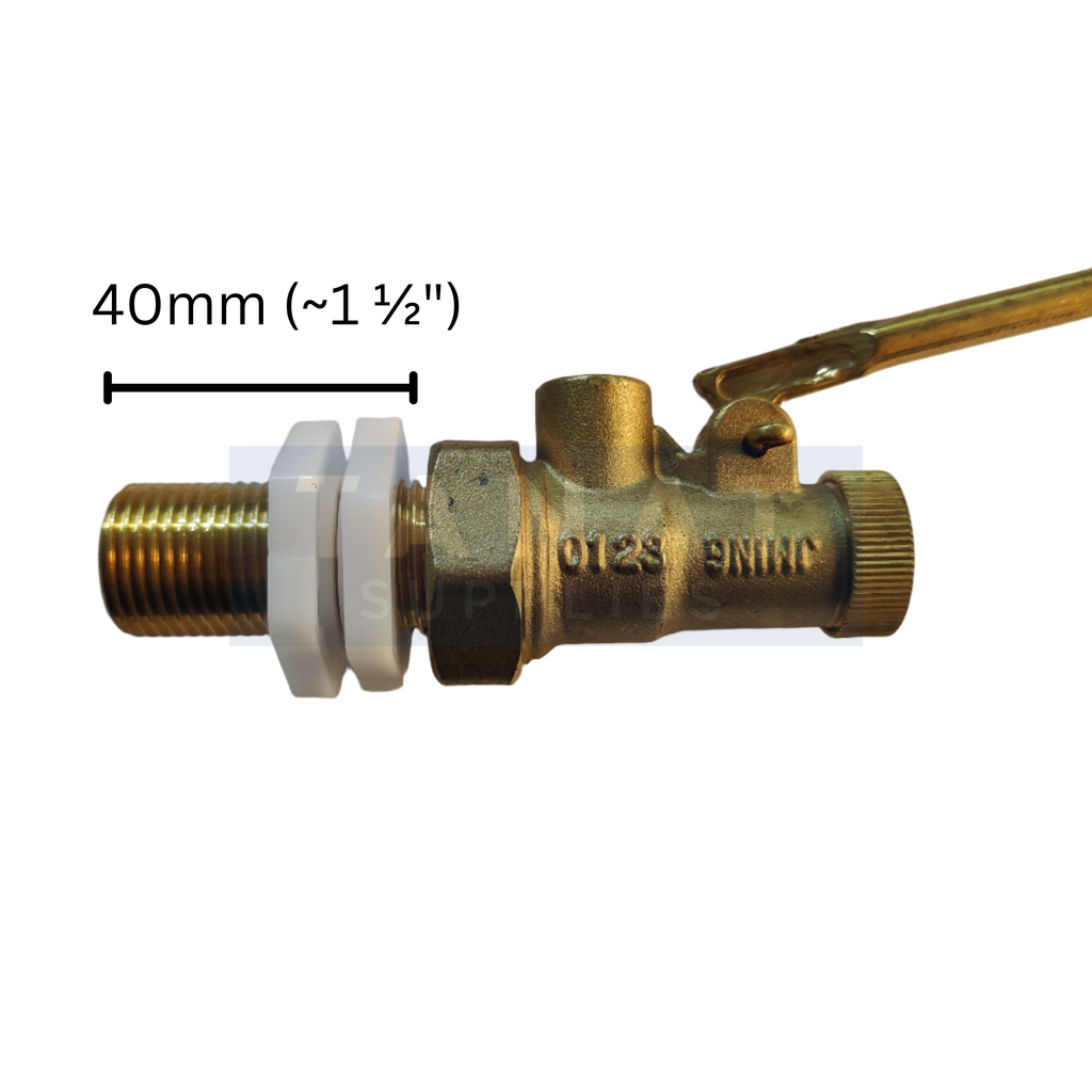Brass Part 1 High Pressure Float Fill Valve 1/2" Tanat Supplies | Agricultural, Building & General Hardware