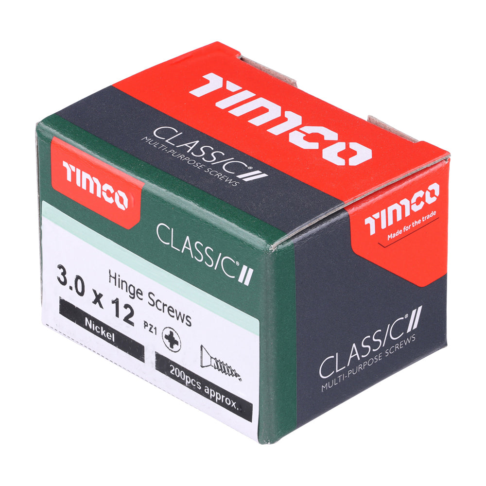 Classic Hinge PZ1 CSK NKL - 3.0 x 12 | Box of 200