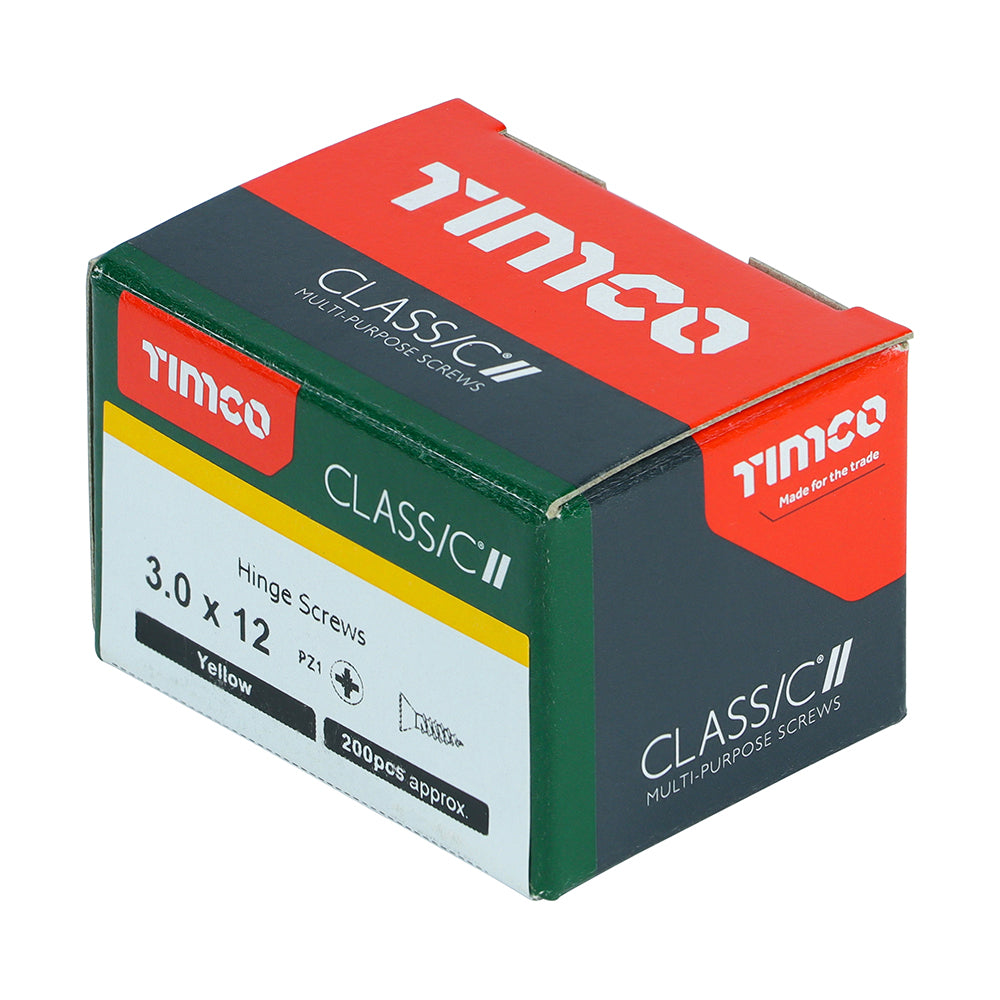 Classic Hinge PZ1 CSK ZYP - 3.0 x 12 | Box of 200