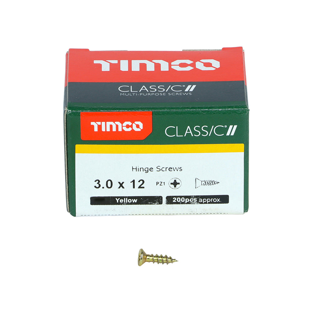 Classic Hinge PZ1 CSK ZYP - 3.0 x 12 | Box of 200