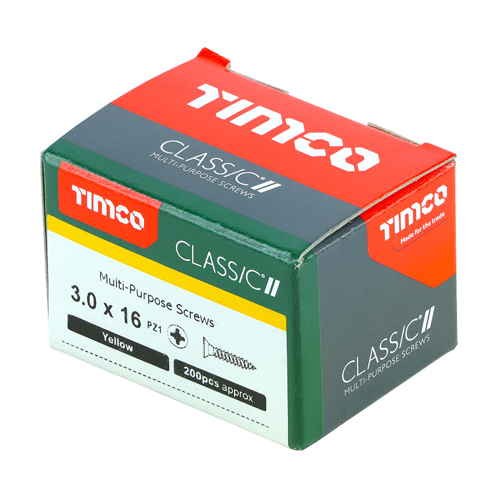 Classic Screw PZ1 CSK ZYP - 3.0 x 16 | Box of 200