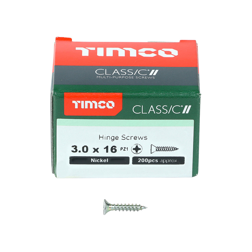 Classic Hinge PZ1 CSK NKL - 3.0 x 16 | Box of 200