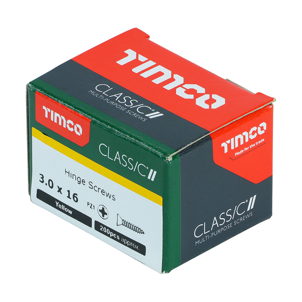 Classic Hinge PZ1 CSK ZYP - 3.0 x 16 | Box of 200