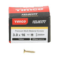 Timco Velocity Premium Multi-Use Screws - PZ - Double Countersunk - Yellow Timco