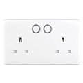 British General 13 Amp Twin Switched Smart Home Control Socket White BG