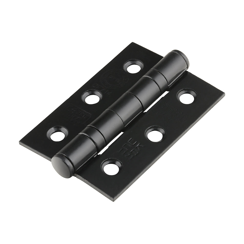 7 Fire Door Hinge Epoxy Black - 76 x 51 x 2.2 | Box of 2