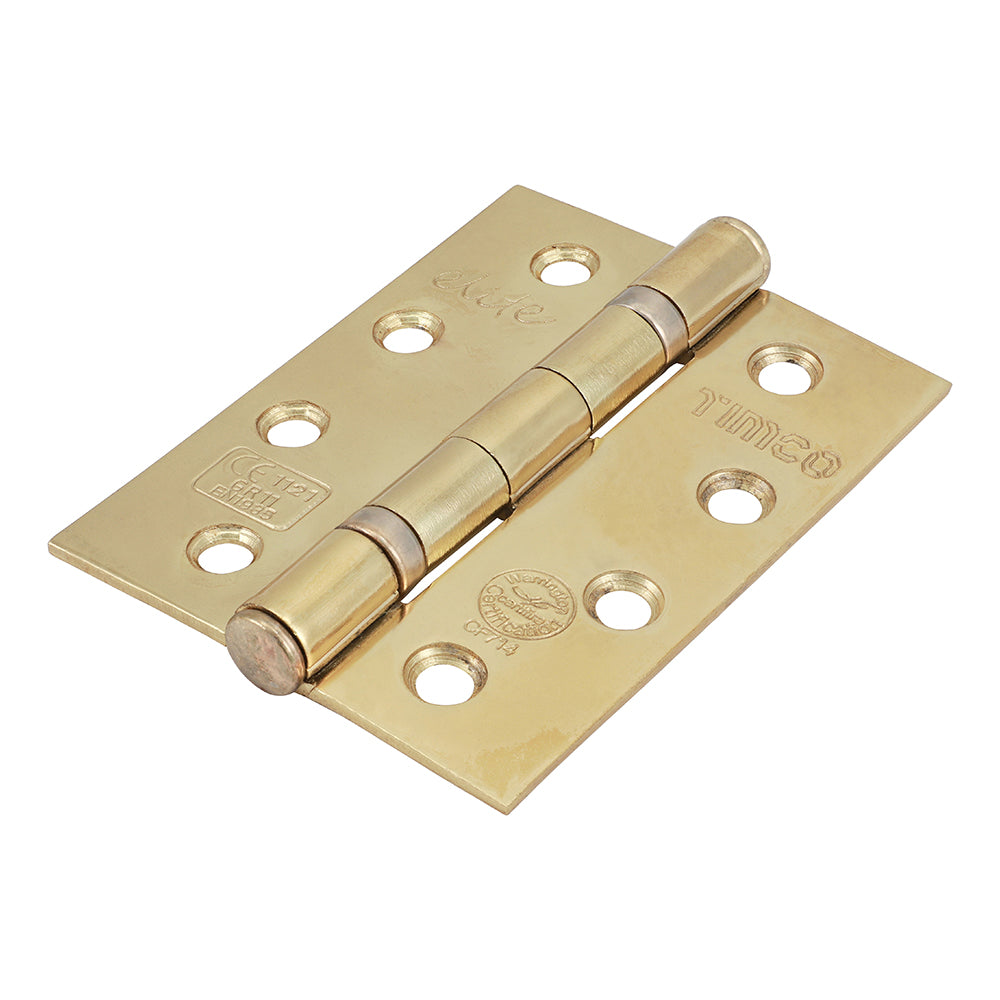 11 Fire Door Hinge E/Brass - 102 x 76 x 2.6 | Box of 2