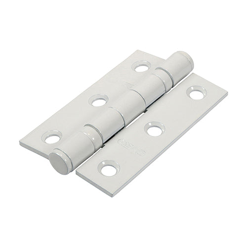 Twin Ball Bear Steel Hinge WHT - 76 x 51 | Box of 2