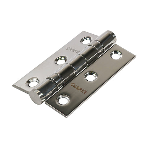 Twin Ball Bear SS Hinge POL - 76 x 51 | Box of 2