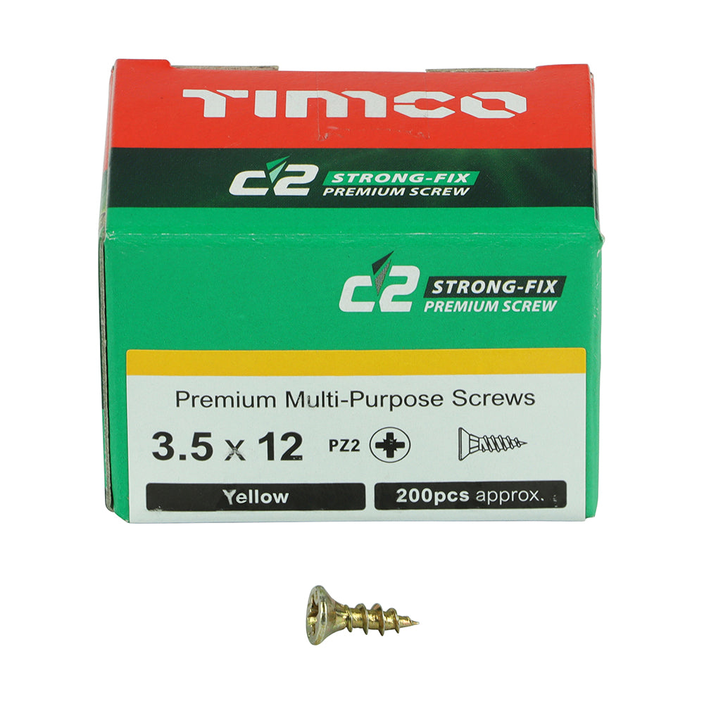 C2 Strong-Fix PZ2 CSK ZYP - 3.5 x 12 | Box of 200