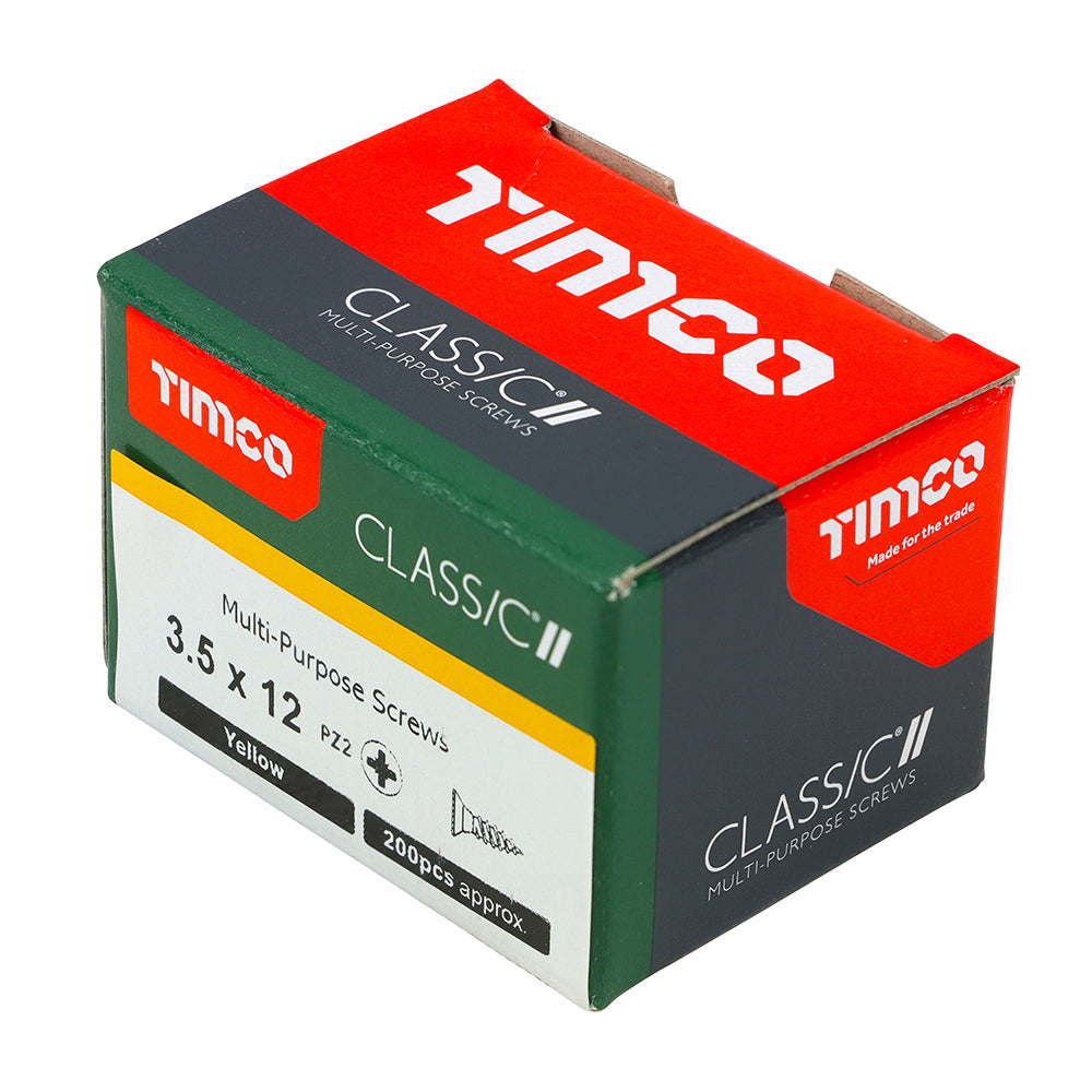 Classic Screw PZ2 CSK ZYP - 3.5 x 12 | Box of 200