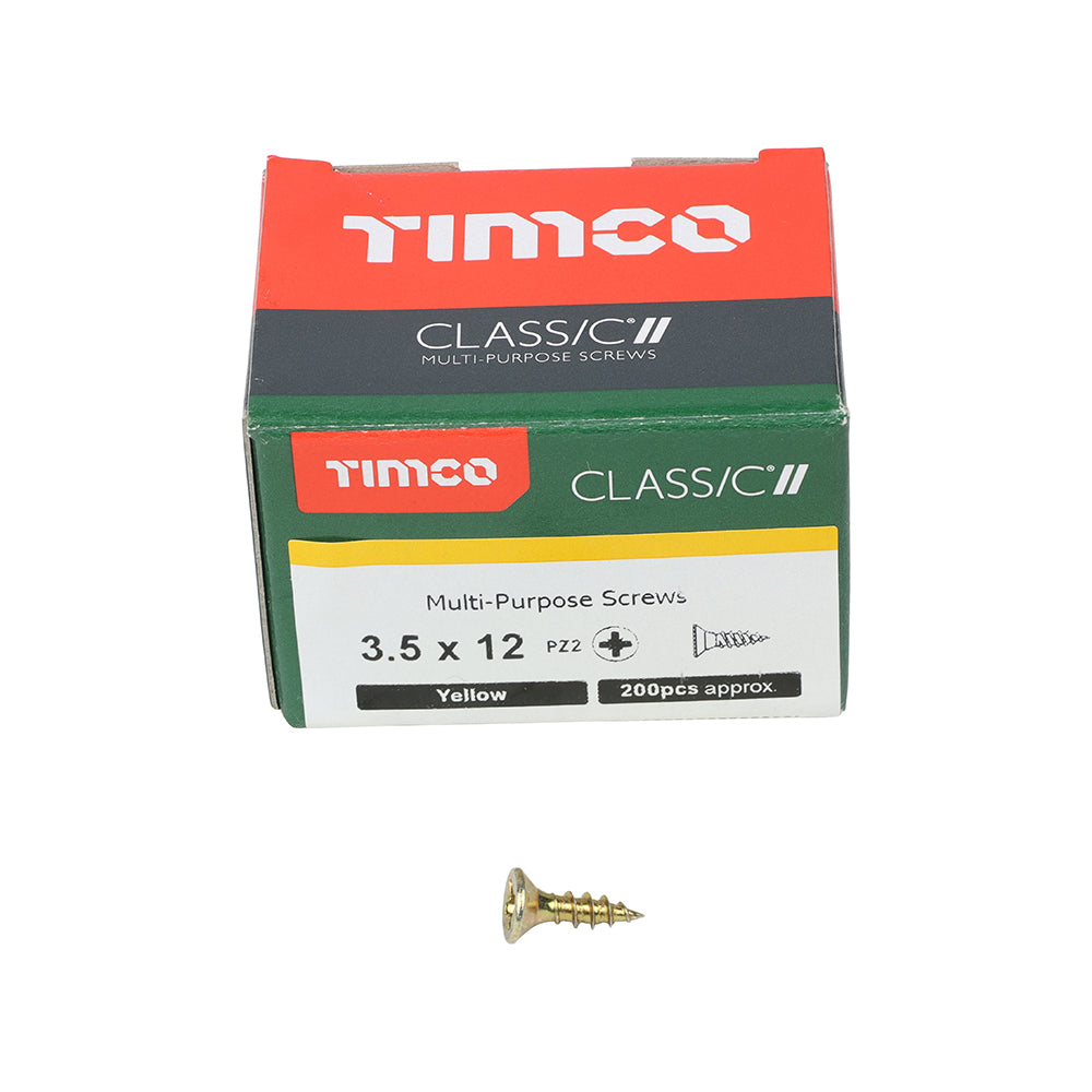 Classic Screw PZ2 CSK ZYP - 3.5 x 12 | Box of 200