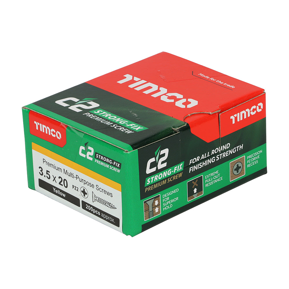 C2 Strong-Fix PZ2 CSK ZYP - 3.5 x 20 | Box of 200
