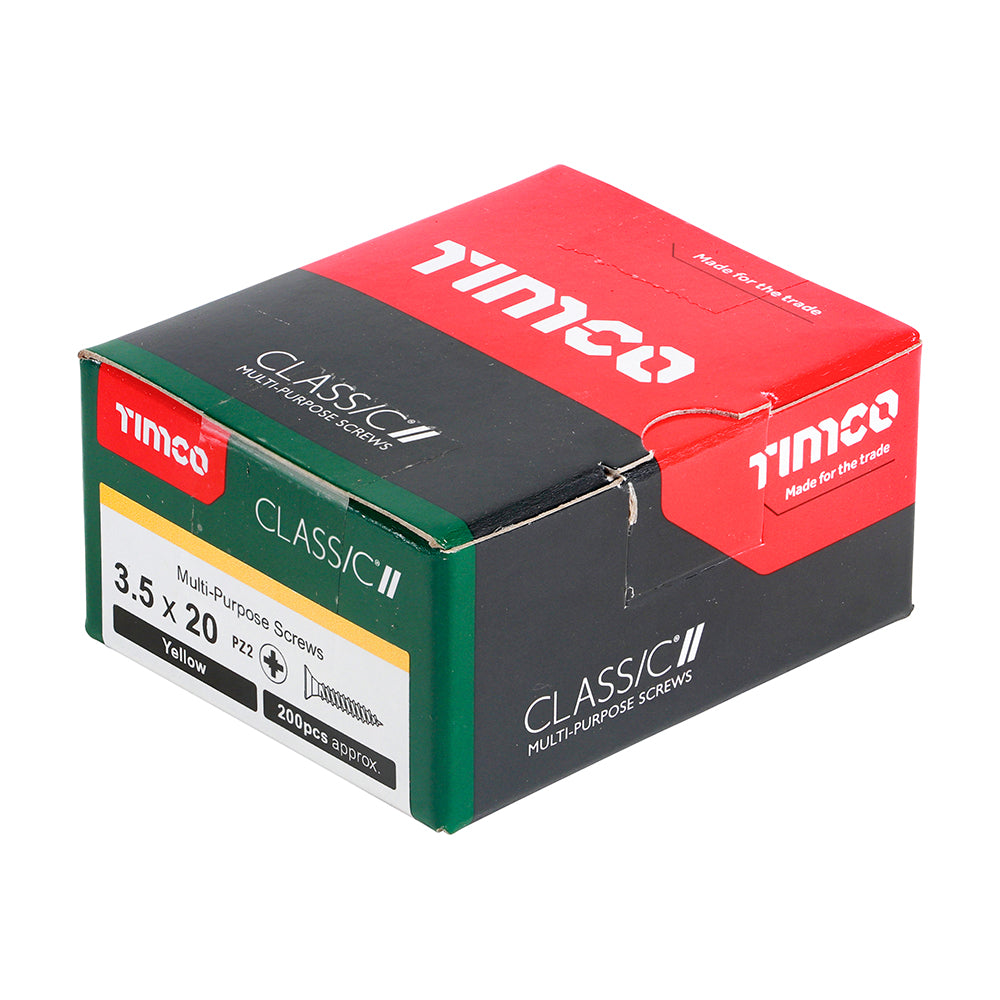 Classic Screw PZ2 CSK ZYP - 3.5 x 20 | Box of 200