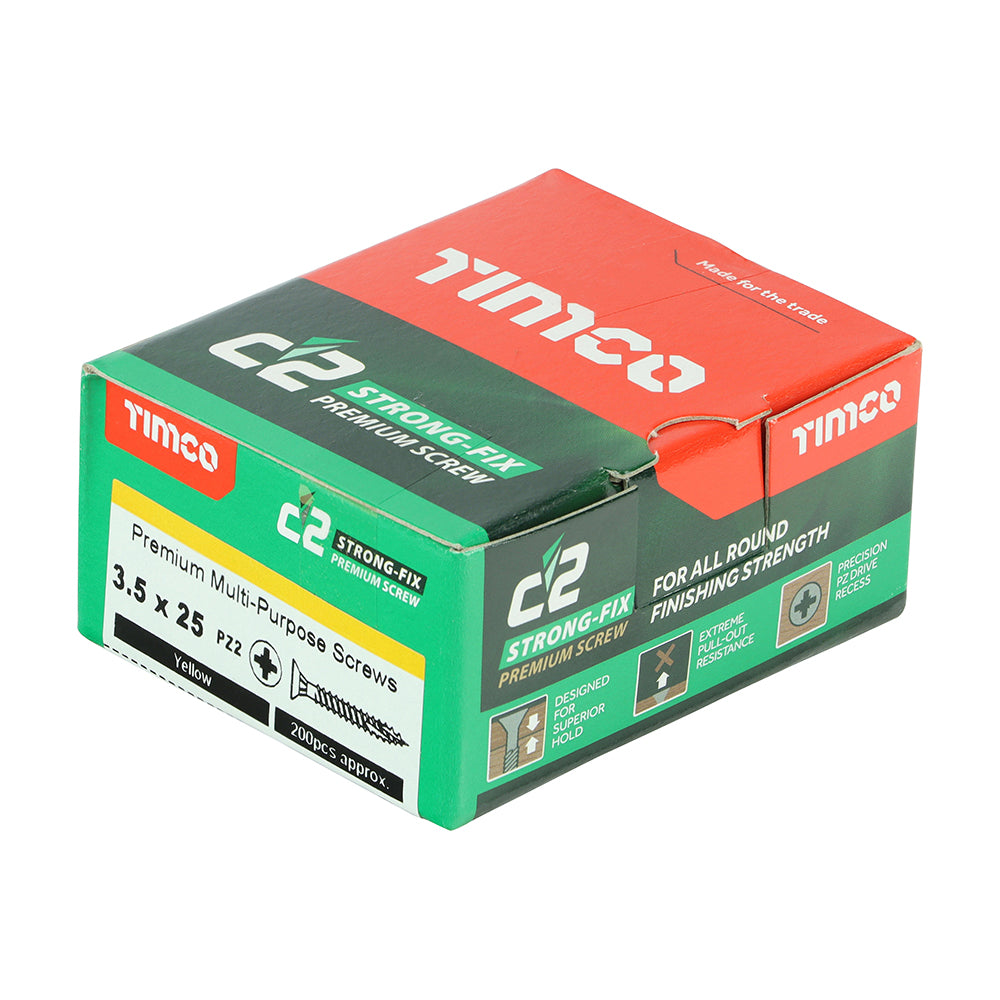 C2 Strong-Fix PZ2 CSK ZYP - 3.5 x 25 | Box of 200