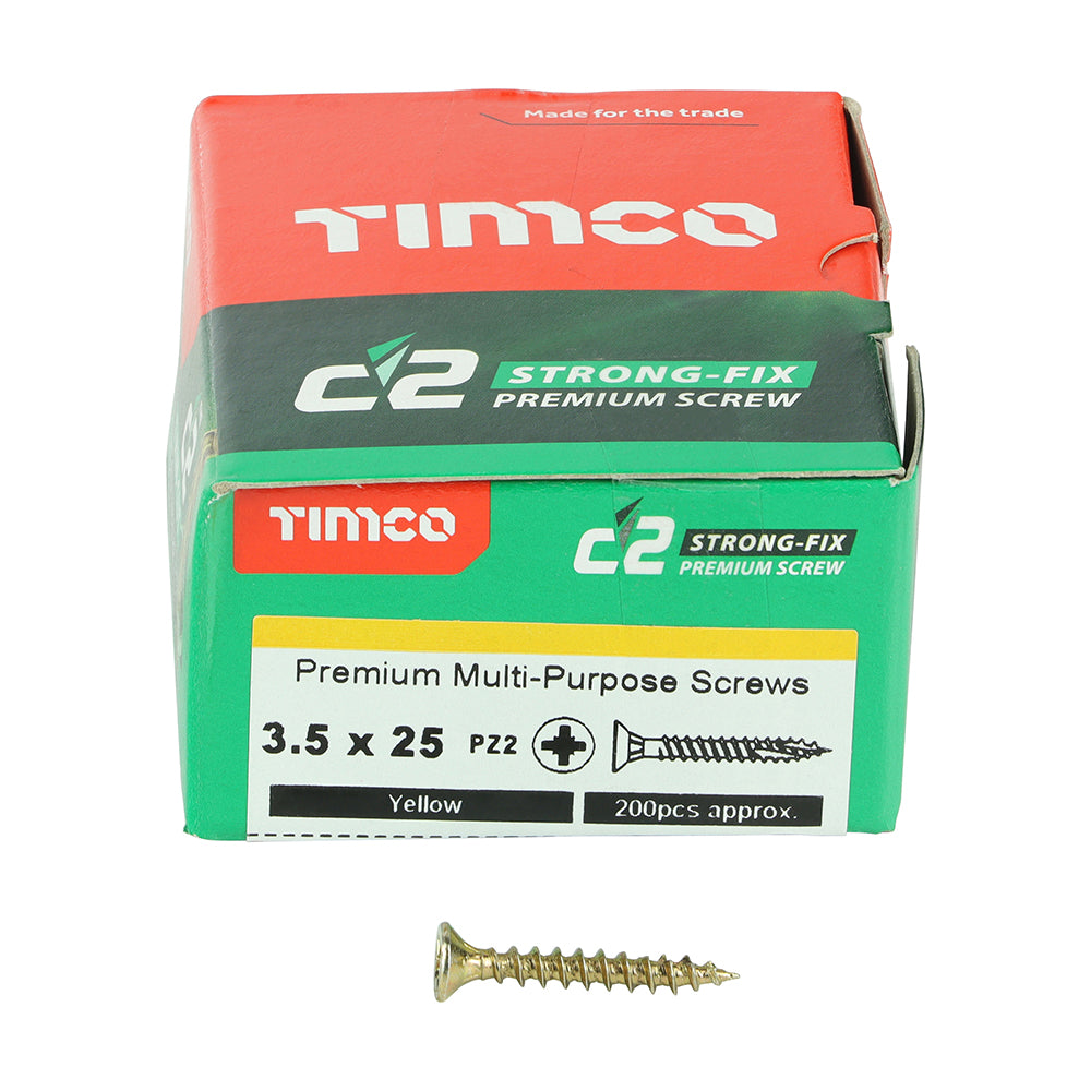 C2 Strong-Fix PZ2 CSK ZYP - 3.5 x 25 | Box of 200
