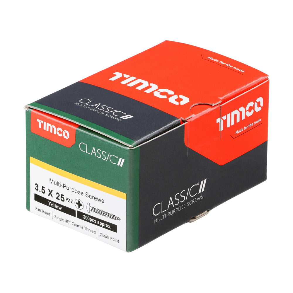 Classic Screw PZ2 PAN ZYP - 3.5 x 25 | Box of 200
