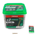 Timco C2 Strong-Fix Multi-Purpose Premium Screws - PZ - Double Countersunk - Yellow Timco