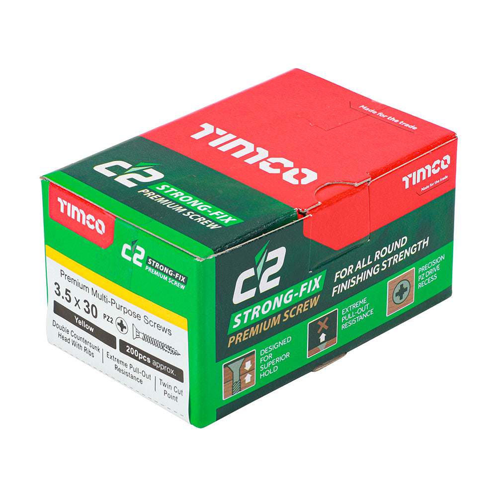C2 Strong-Fix PZ2 CSK ZYP - 3.5 x 30 | Box of 200