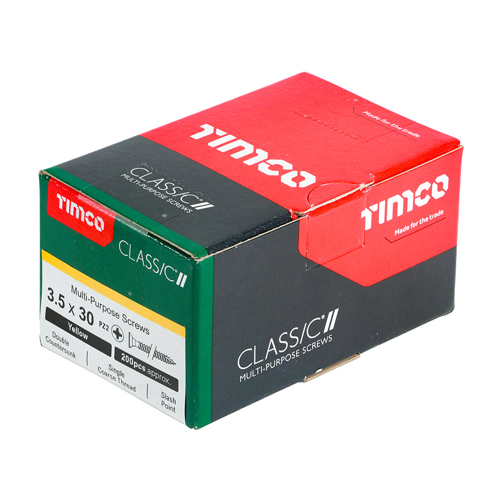 Classic Screw PZ2 CSK ZYP - 3.5 x 30 | Box of 200