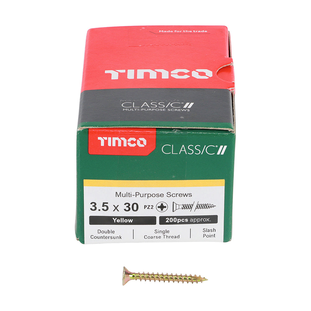 Classic Screw PZ2 CSK ZYP - 3.5 x 30 | Box of 200