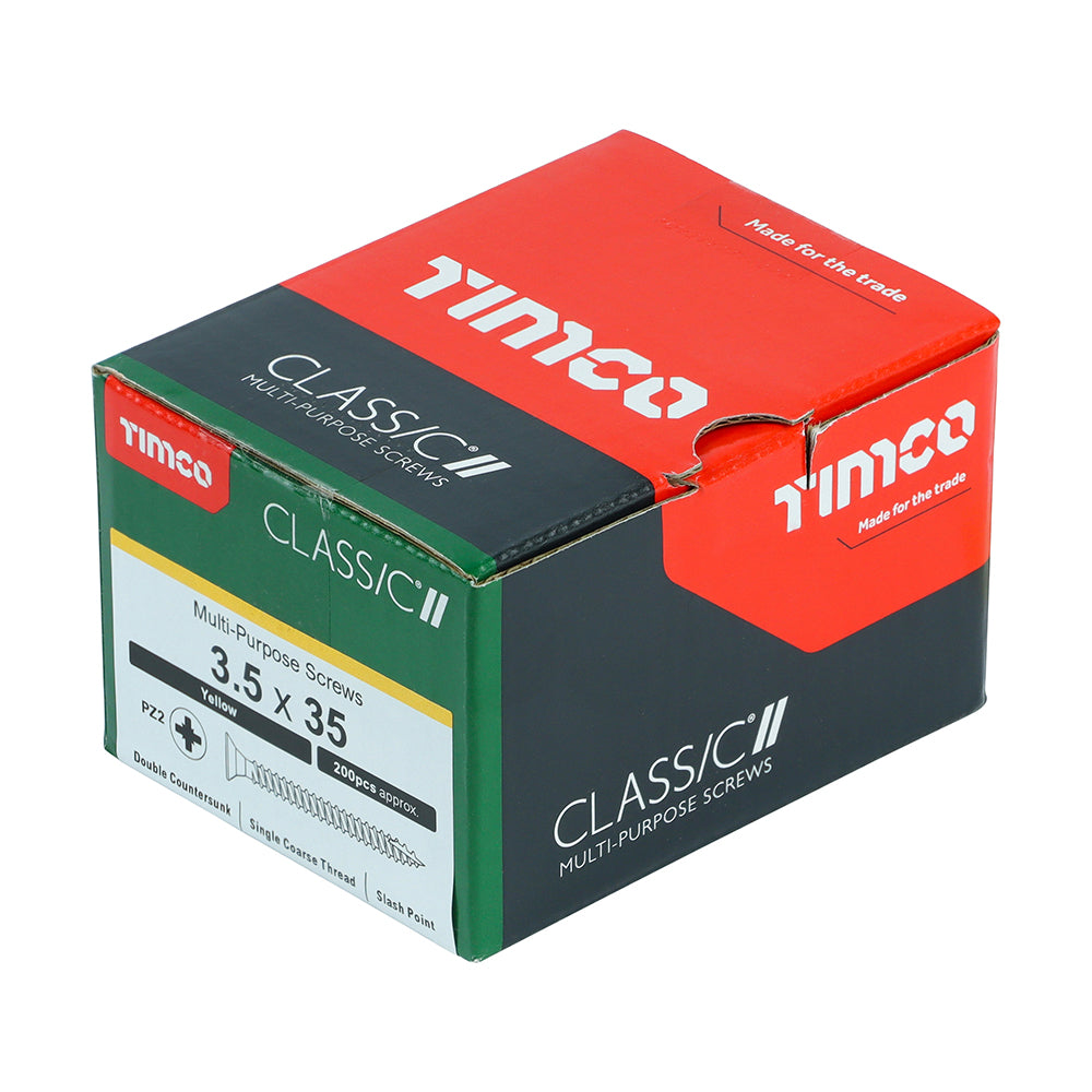 Classic Screw PZ2 CSK ZYP - 3.5 x 35 | Box of 200