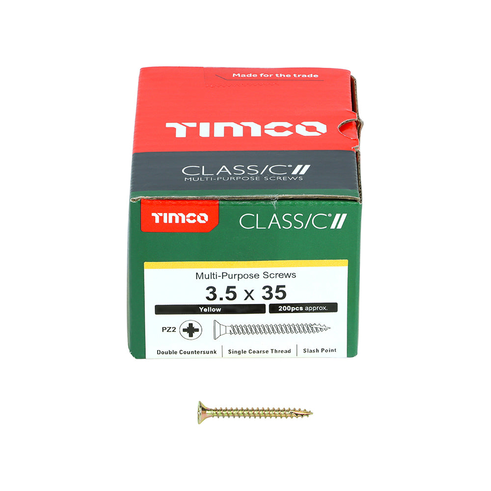 Classic Screw PZ2 CSK ZYP - 3.5 x 35 | Box of 200