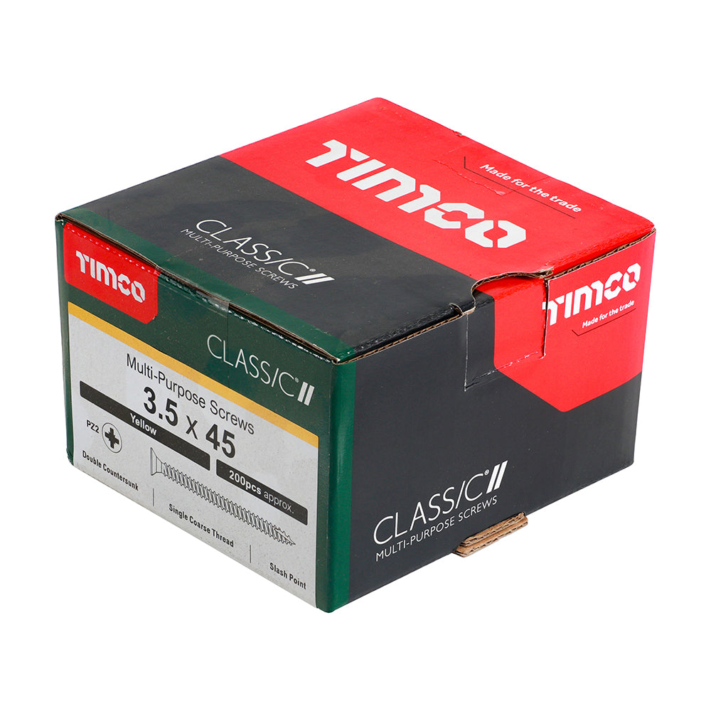 Classic Screw PZ2 CSK ZYP - 3.5 x 45 | Box of 200