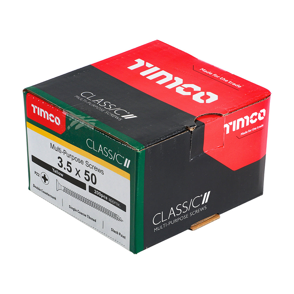 Classic Screw PZ2 CSK ZYP - 3.5 x 50 | Box of 200