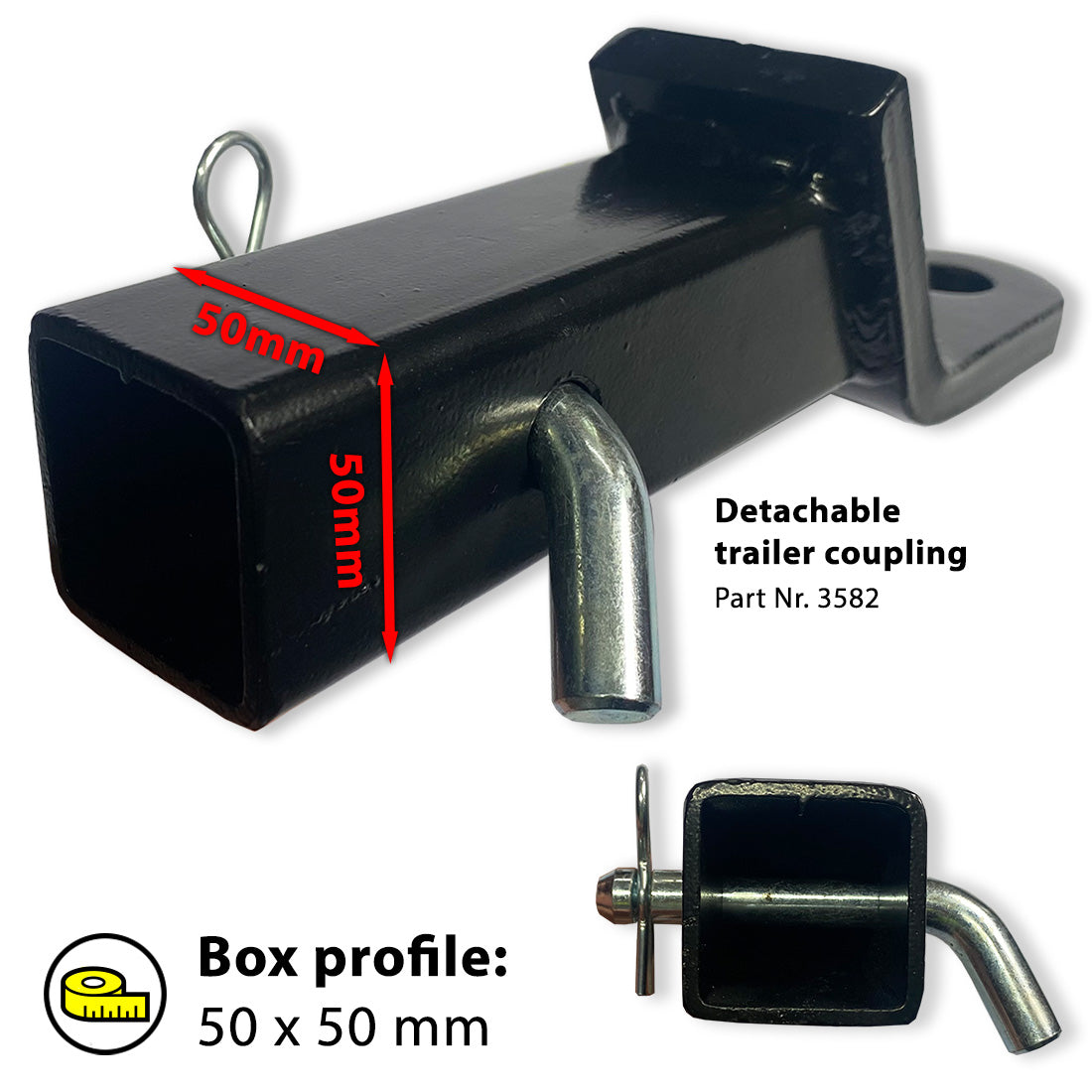 Gwaza Detachable Tow Hitch - John Deere Gator