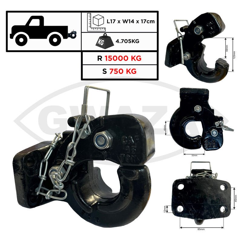 Tow Hitch NATO Style 15000kg Capacity