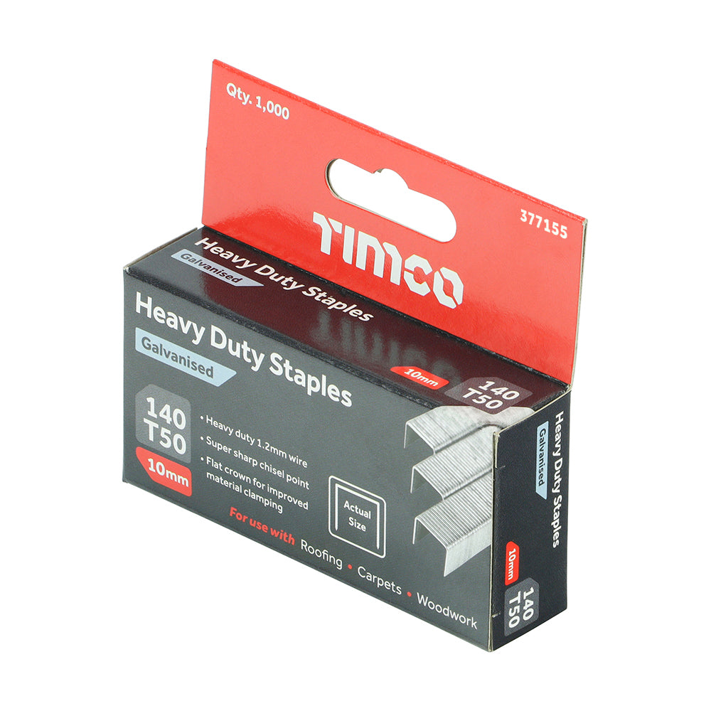 Staples HD Chisel - Galv Bulk - 10mm | Box of 5000